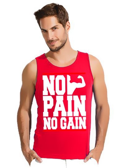 NO PAIN - NO GAIN ! TANKSHIRT T-Shirt div. Farben S M L XL 2XL