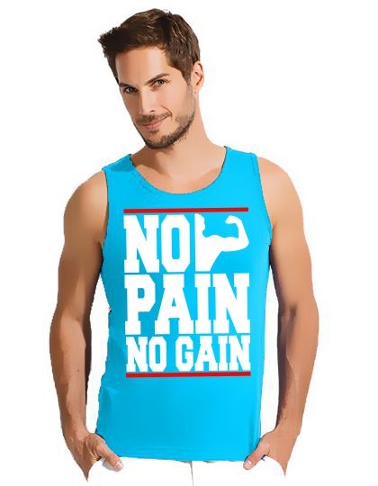 NO PAIN - NO GAIN ! TANKSHIRT T-Shirt div. Farben S M L XL 2XL