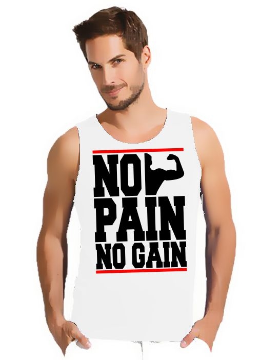 NO PAIN - NO GAIN ! TANKSHIRT T-Shirt div. Farben S M L XL 2XL