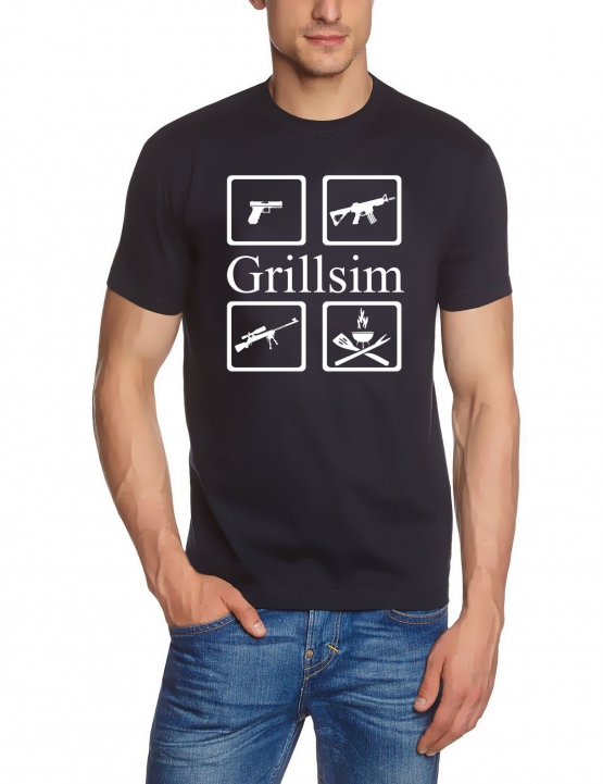 GRILLSIM Airsoft T-Shirt  S M L XL 2XL 3XL 4XL 5XL