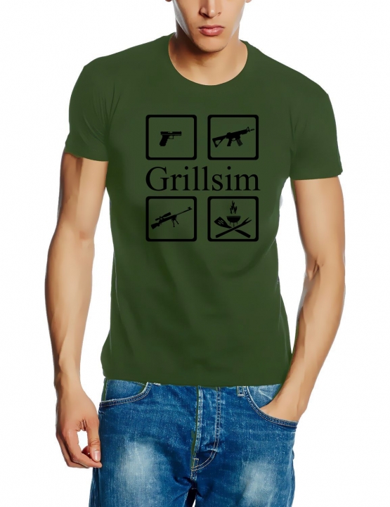 GRILLSIM Airsoft T-Shirt  S M L XL 2XL 3XL 4XL 5XL