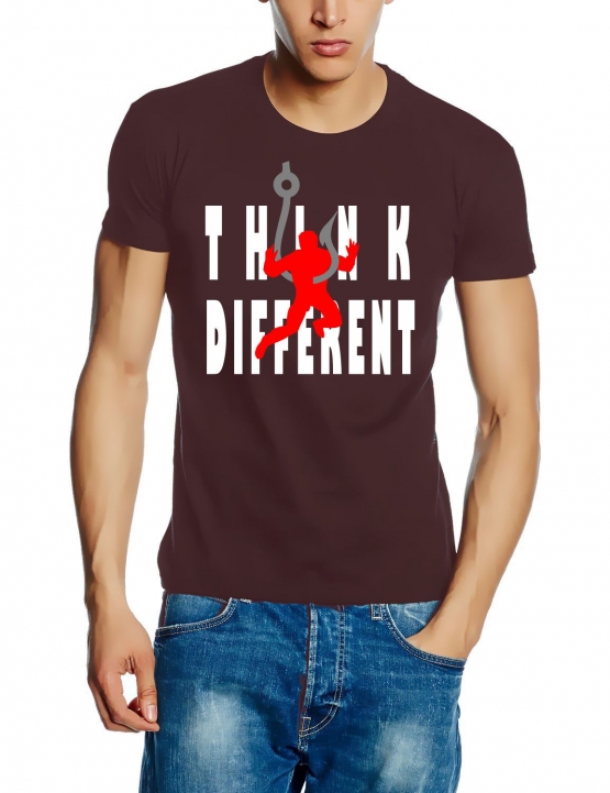 Anglershirt Think Different - Angler am Haken T-Shirt  S M L XL