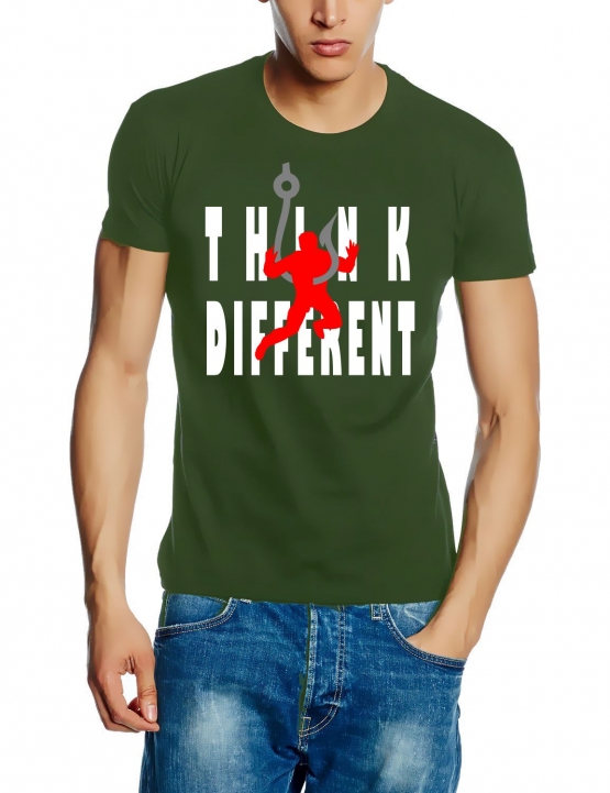 Anglershirt Think Different - Angler am Haken T-Shirt  S M L XL