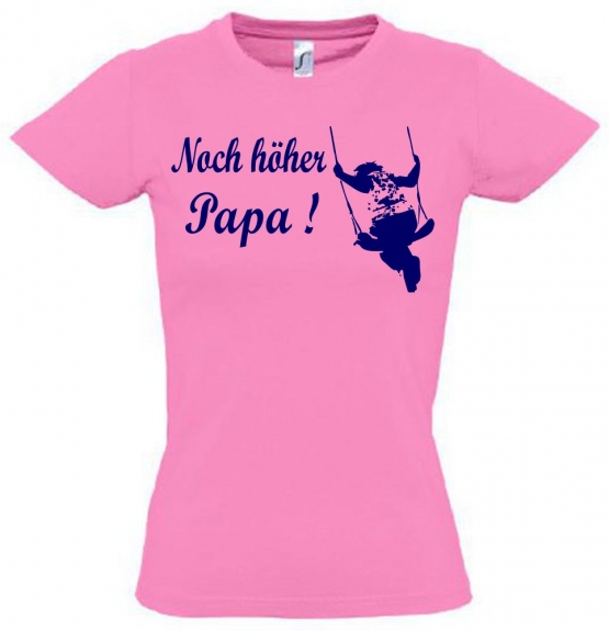 Noch höher Papa ! Schaukeln Kinder T-Shirt Kids Gr.128 - 164 cm