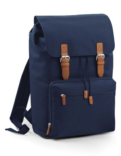 Vintage Laptop & Tablett Backpack Rucksack Navy, Schwarz