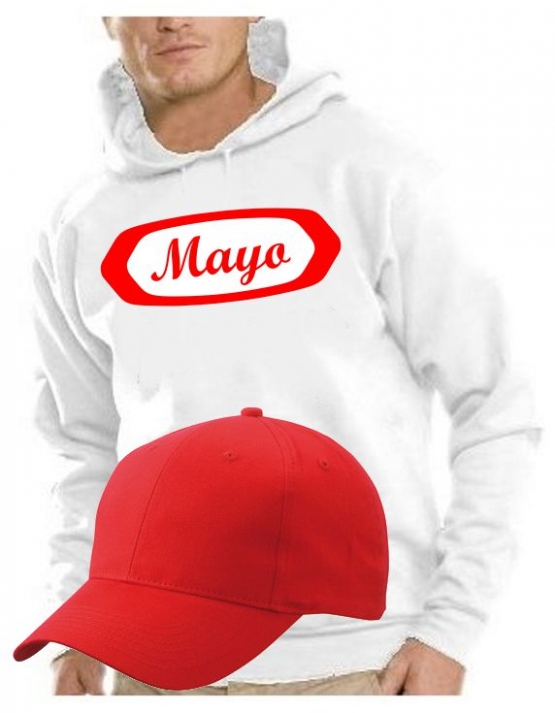 MAYO LOGO SWEATSHIRT + CAP KOSTÜM KARNEVAL FASCHING - S M L XL 2