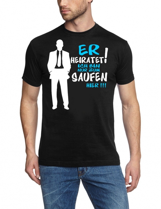 JUNGGESELLENABSCHIEDS KOMBI: T-SHIRT + MAFIAHUT | BRÄUTIGAM UND