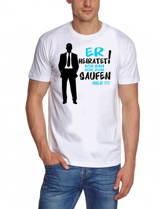 JUNGGESELLENABSCHIEDS KOMBI: T-SHIRT + MAFIAHUT | BRÄUTIGAM UND