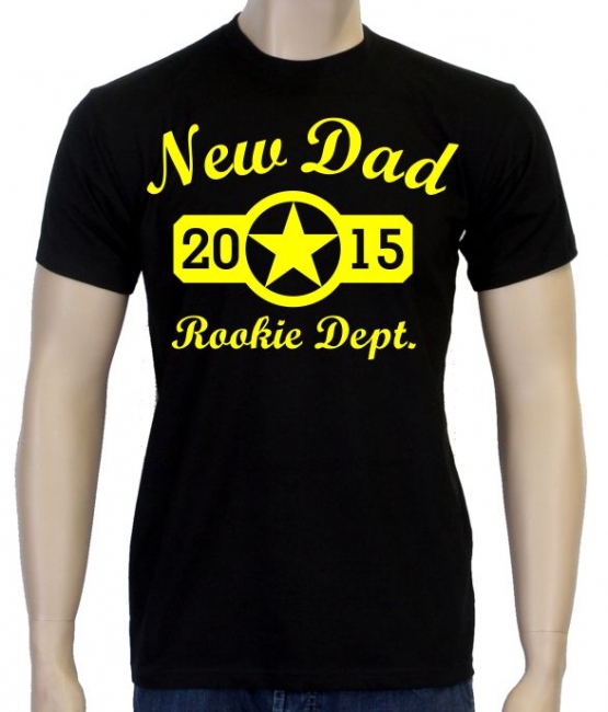 NEW DAD rookie dept. 2015 T-Shirt Papa werden zur Geburt, Hochze