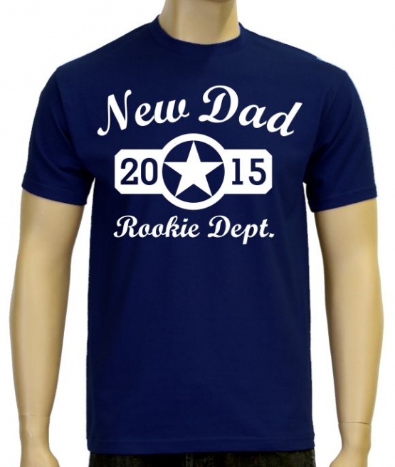 NEW DAD rookie dept. 2015 T-Shirt Papa werden zur Geburt, Hochze