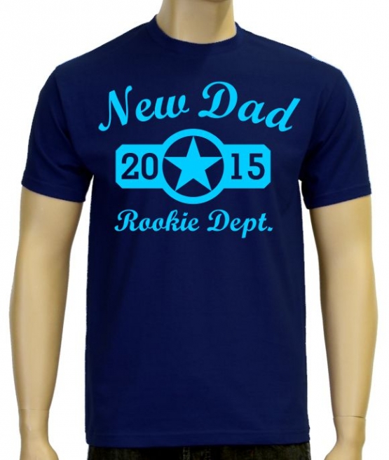 NEW DAD rookie dept. 2015 T-Shirt Papa werden zur Geburt, Hochze