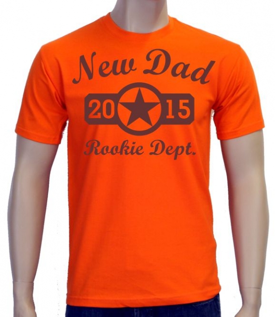 NEW DAD rookie dept. 2015 T-Shirt Papa werden zur Geburt, Hochze