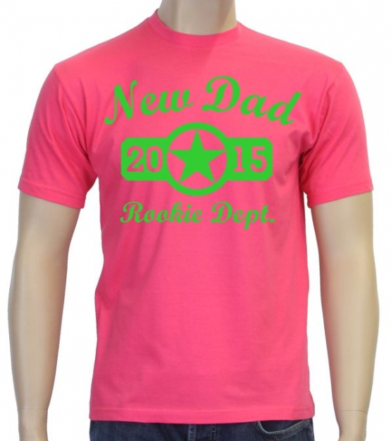 NEW DAD rookie dept. 2015 T-Shirt Papa werden zur Geburt, Hochze