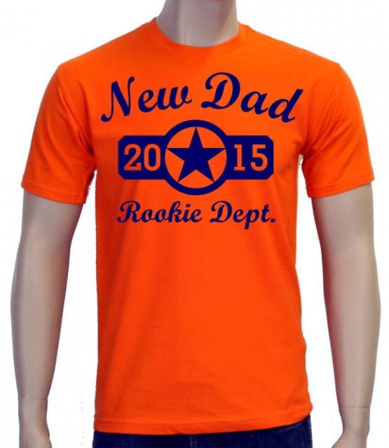 NEW DAD rookie dept. 2015 T-Shirt Papa werden zur Geburt, Hochze