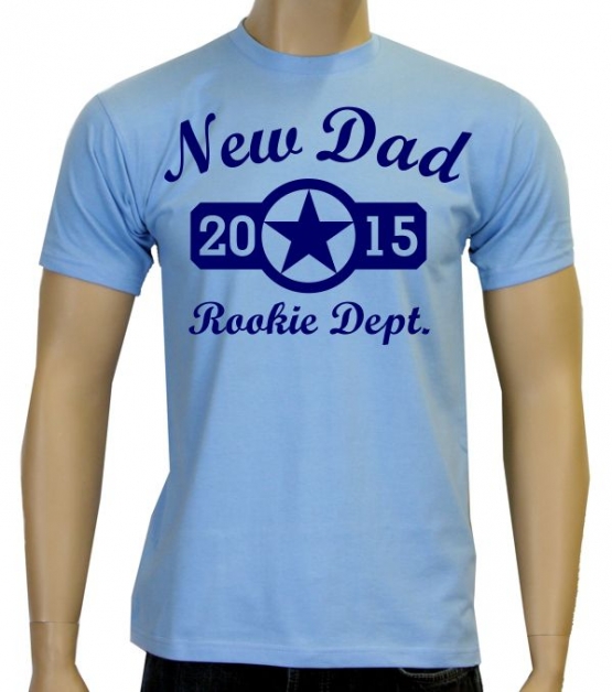 NEW DAD rookie dept. 2015 T-Shirt Papa werden zur Geburt, Hochze