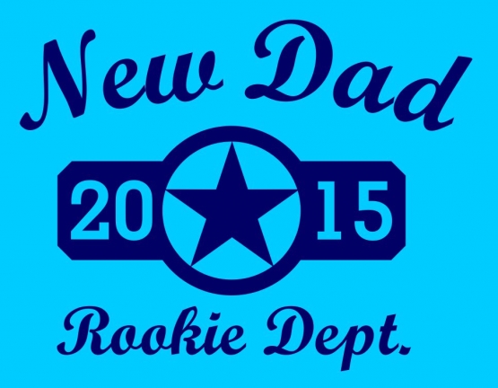 NEW DAD rookie dept. 2015 T-Shirt Papa werden zur Geburt, Hochze