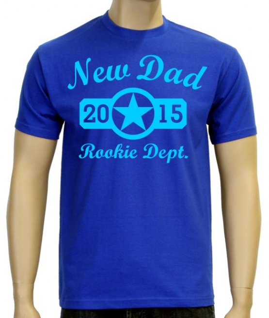 NEW DAD rookie dept. 2015 T-Shirt Papa werden zur Geburt, Hochze