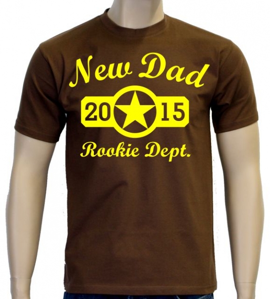 NEW DAD rookie dept. 2015 T-Shirt Papa werden zur Geburt, Hochze