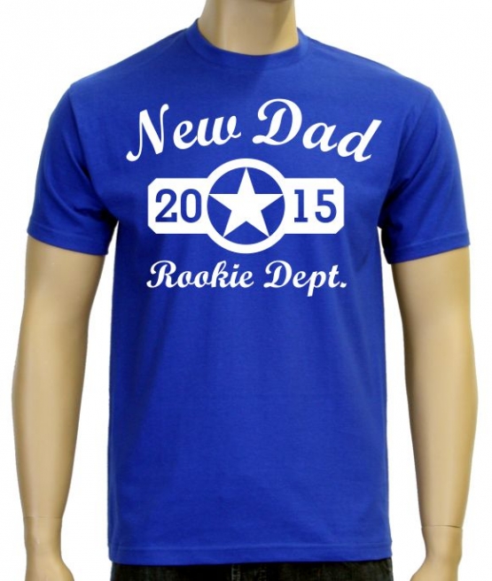 NEW DAD rookie dept. 2015 T-Shirt Papa werden zur Geburt, Hochze