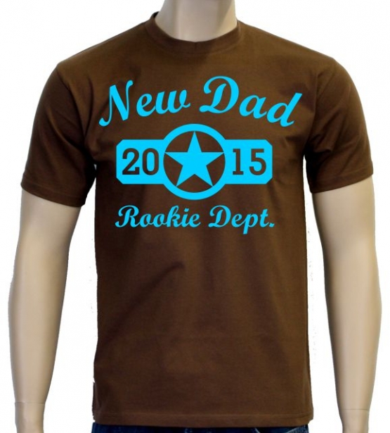 NEW DAD rookie dept. 2015 T-Shirt Papa werden zur Geburt, Hochze