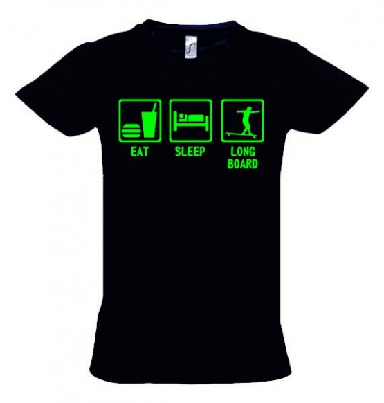 EAT, SLEEP, LONGBOARD Kinder T-Shirt Kids Gr.128 - 164 cm