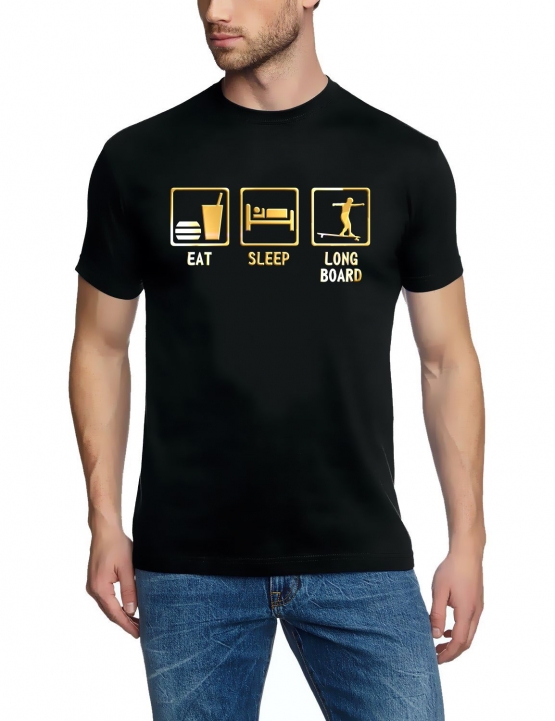 EAT, SLEEP, LONGBOARD ! T-Shirt  S M L XL 2XL 3XL 4XL 5XL