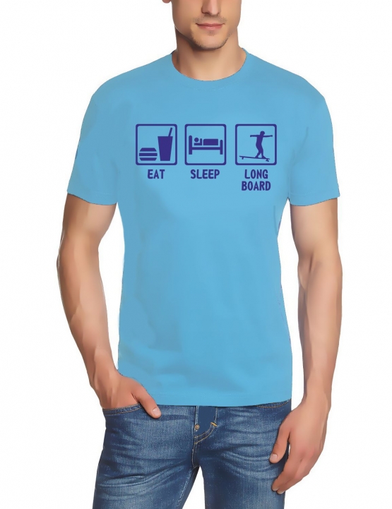 EAT, SLEEP, LONGBOARD ! T-Shirt  S M L XL 2XL 3XL 4XL 5XL