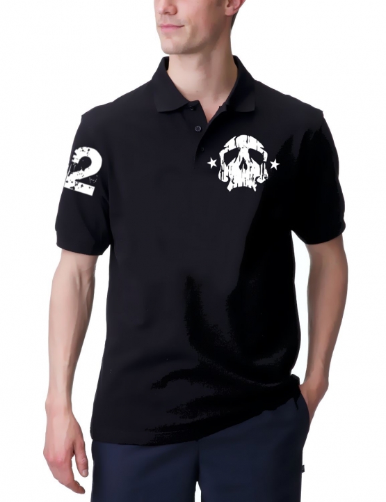 Totenkopf POLOSHIRT Skull 22 DEADHEAD S M L XL XXL black