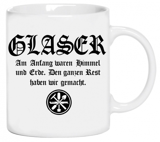 Glaser Becher ! Am Anfang waren Himmel und Erde, den ganzen Rest