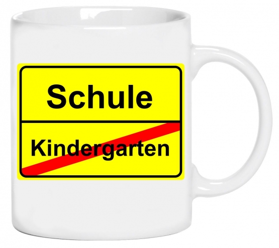 Schulanfang ! Kakao Becher Schule Ortsschild Kindergarten Abschi