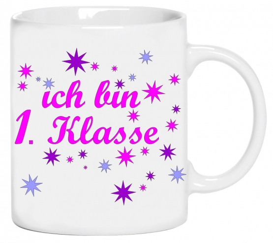 Ich bin 1. Klasse ! Mädchen Schulanfang ! Kakao Becher Schule  K