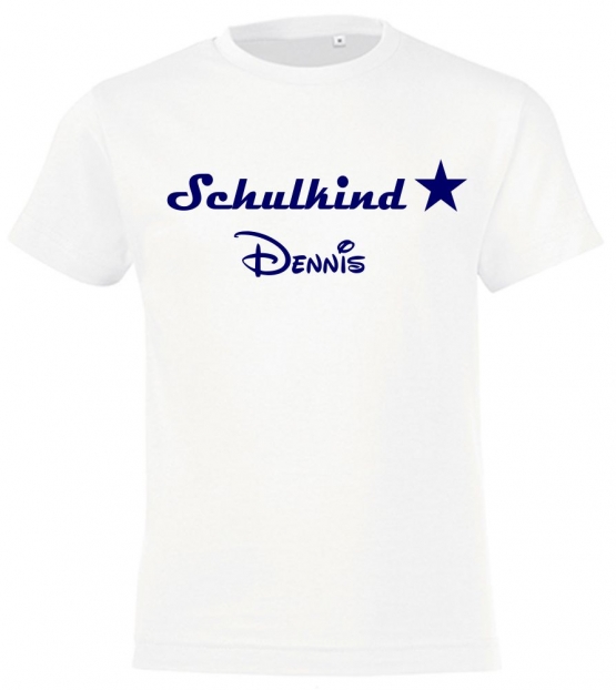 Schulkind mit Namen T-Shirt zur Einschulung Schulbeginn Kinderga