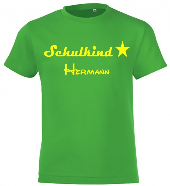 Schulkind mit Namen T-Shirt zur Einschulung Schulbeginn Kinderga