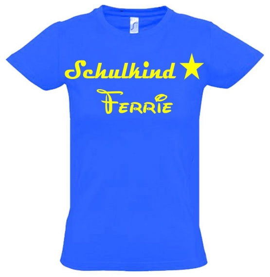 Schulkind mit Namen T-Shirt zur Einschulung Schulbeginn Kinderga