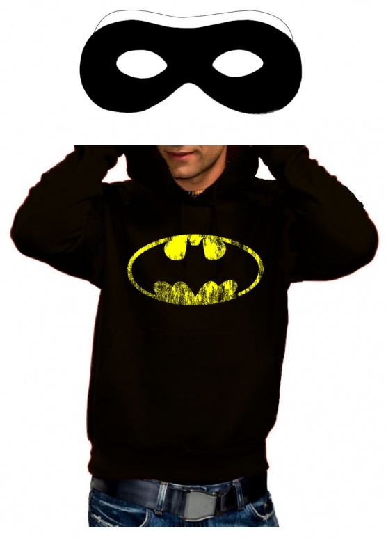 BATMAN Kostüm mit Maske Sweatshirt mit Kapuze Sweatshirt Kostüm 