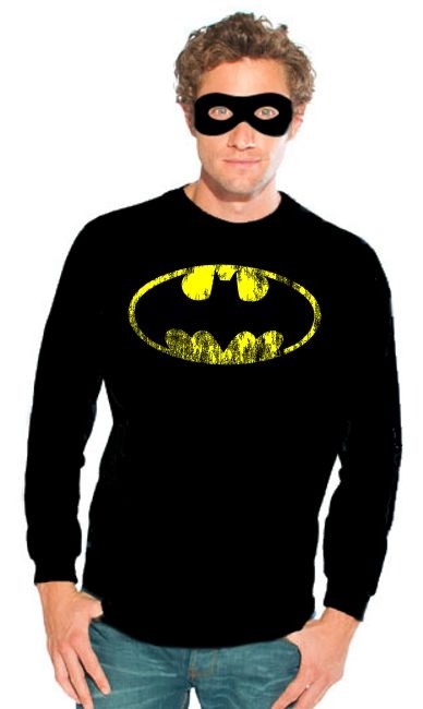 BATMAN Kostüm mit Maske Sweatshirt Karnevalskostüm zum Fasching 