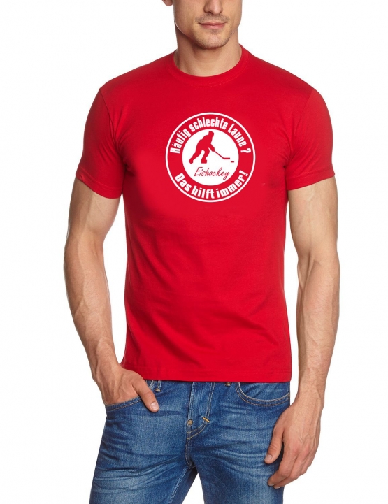 Eishockey T-Shirt - Häufig schlechte Laune ? Eishockey ! Das hil