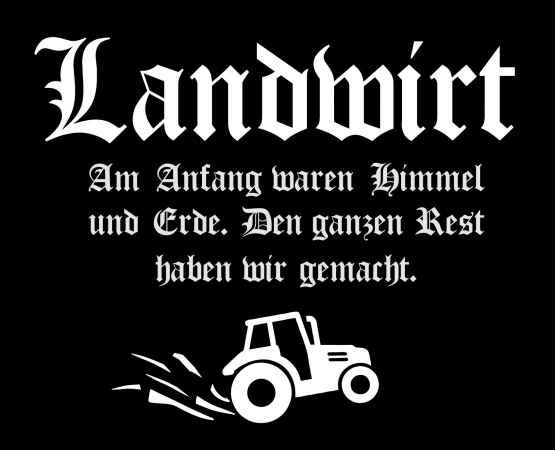 LANDWIRT T-Shirt oder Kapuzensweatshirt, schwarz Gr.S M L XL XXL