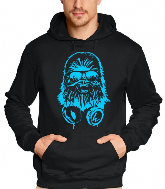 WOOKIE CHEWY CHEWBACCA DJ ! SWEATSHIRT MIT KAPUZE - HOODIE  S M 