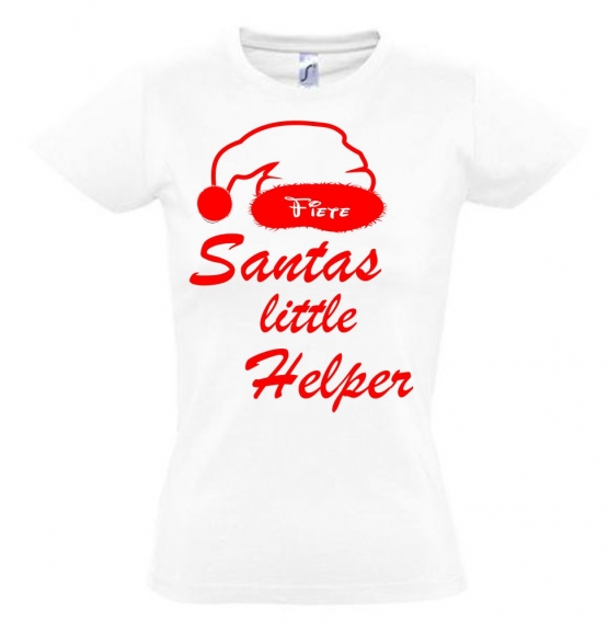 Santa´s little Helper ! Kinder T-Shirt mit Namen zum Adven