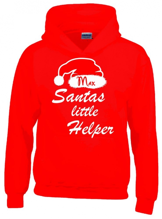 Santa´s little Helper ! Kinder Sweatshirt mit Kapuze Hoodi