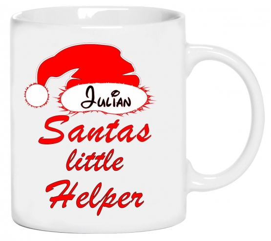 Santas little Helper! Personalisierte Tasse ! coole-fun-t-shirts