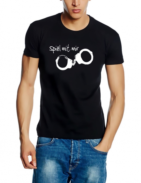 Spiel mit mir T-SHIRT BONDAGE black S M L XL XXL XXXL