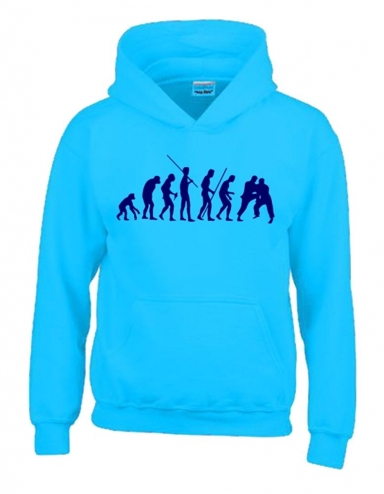 JUDO Evolution Kinder Sweatshirt mit Kapuze HOODIE Kids Gr.128 -