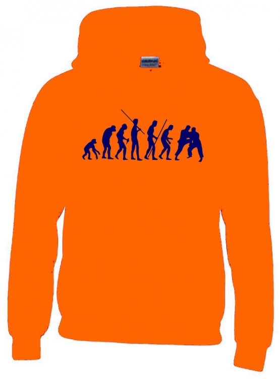 JUDO Evolution Kinder Sweatshirt mit Kapuze HOODIE Kids Gr.128 -