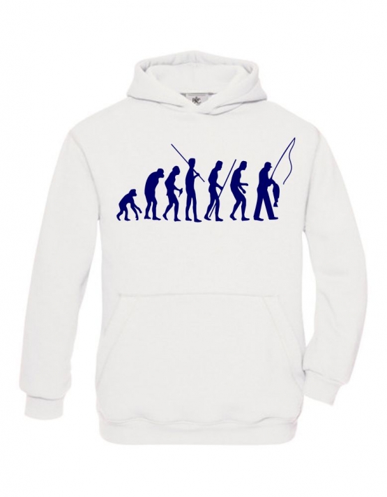 ANGELN - FISCHEN  Evolution Kinder Sweatshirt mit Kapuze HOODIE 