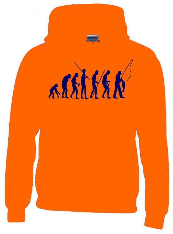 ANGELN - FISCHEN  Evolution Kinder Sweatshirt mit Kapuze HOODIE 