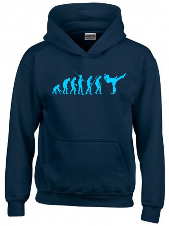 Mädchen Karate KICKBOXEN Evolution Kinder Sweatshirt mit Kapuze 