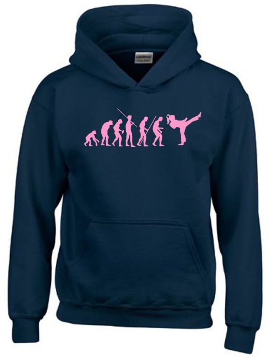 Mädchen Karate KICKBOXEN Evolution Kinder Sweatshirt mit Kapuze 