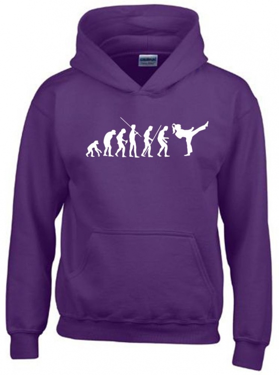 Mädchen Karate KICKBOXEN Evolution Kinder Sweatshirt mit Kapuze 